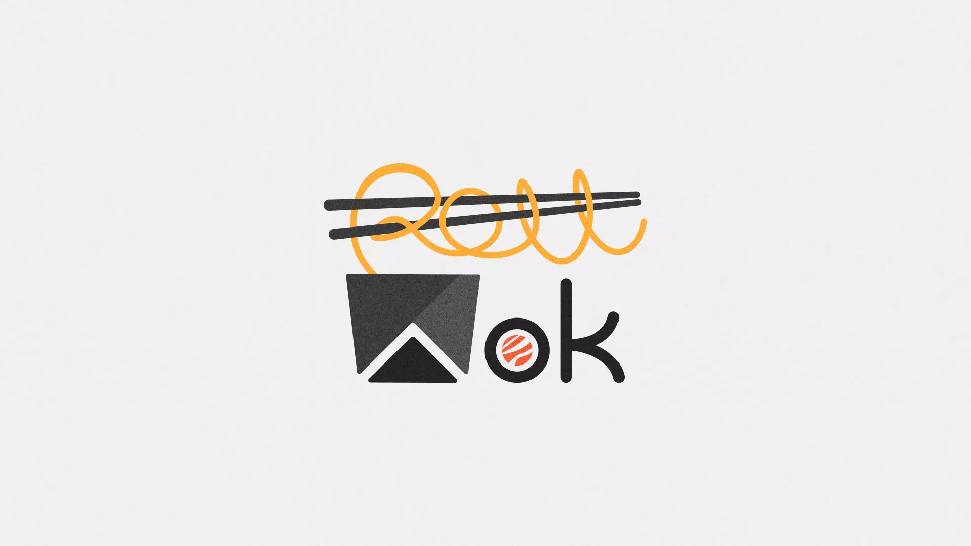 Разработка логотипа суши-бара «Roll Wok Club» в Верхнем Уфалее